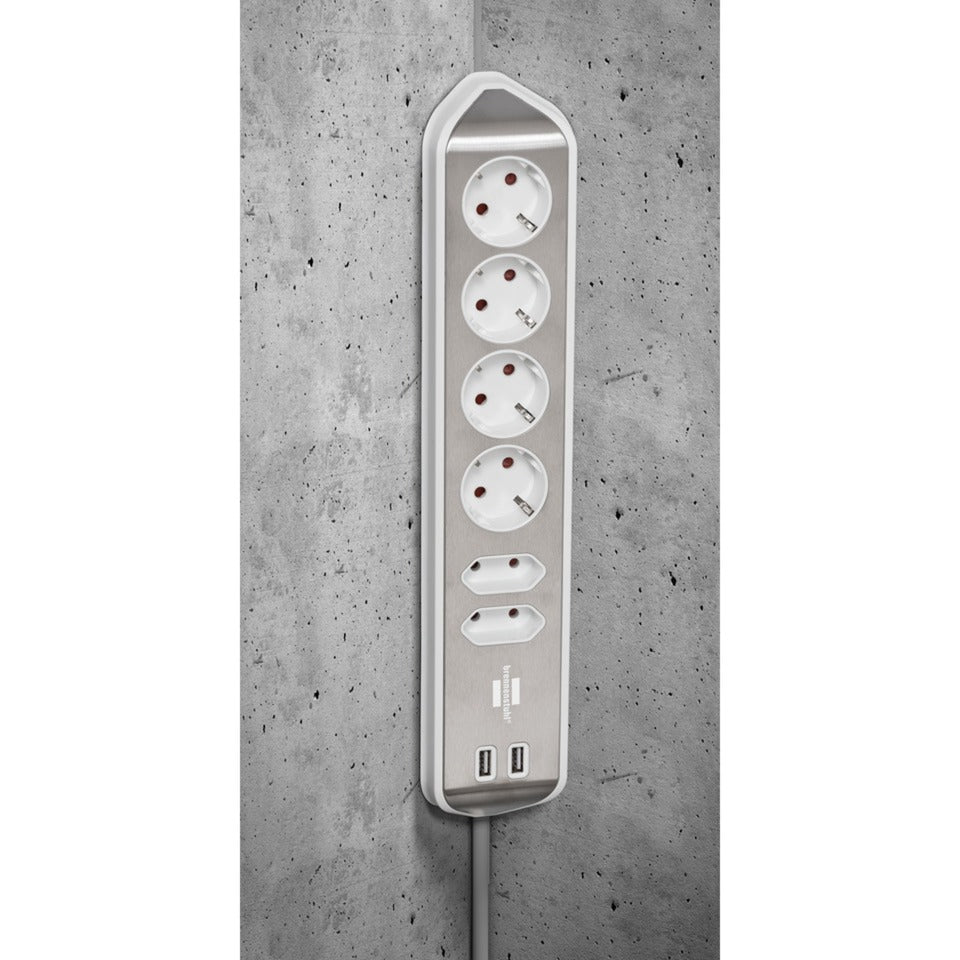 Brennenstuhl Brennenstuhl Estilo HoekstopContact 4 fois avec USB Charge Func