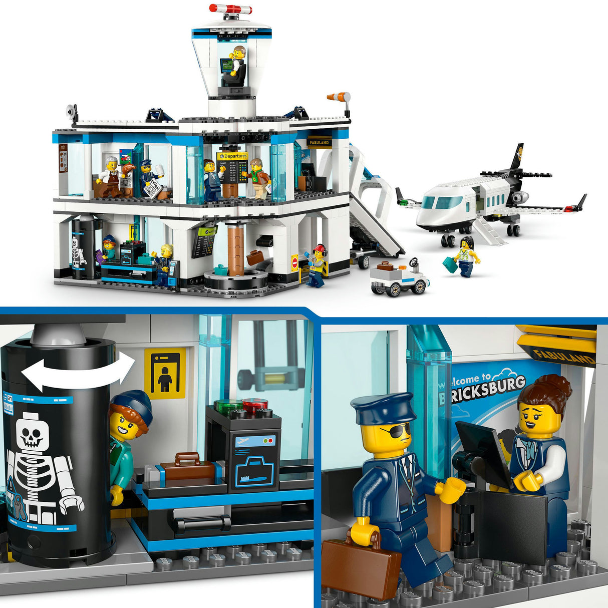 Lego city - aéroport avec jouets de construction d'avion (60502)