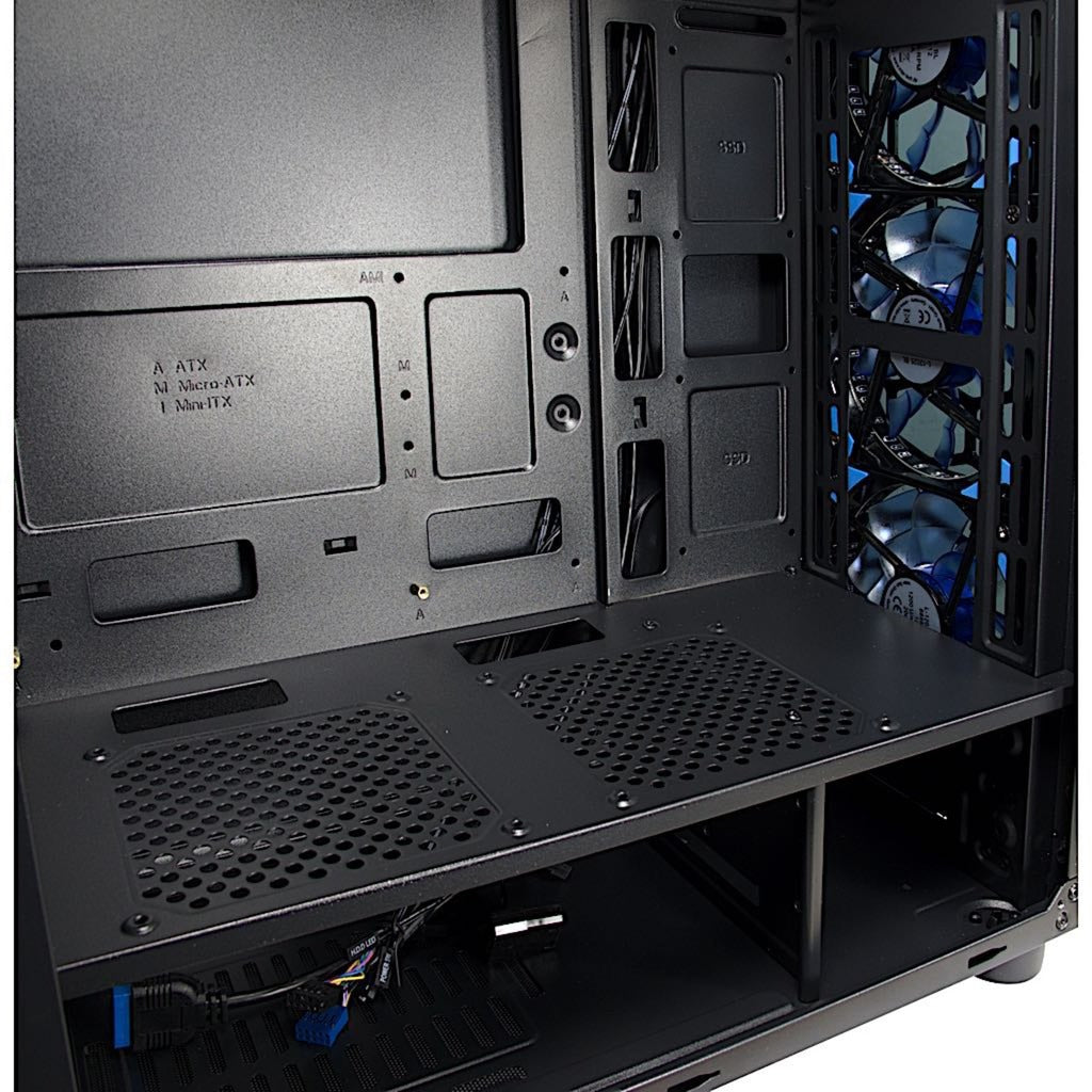 Boîtier tour midi Inter-tech cxc2 (noir | 3x usb-a | fenêtre)