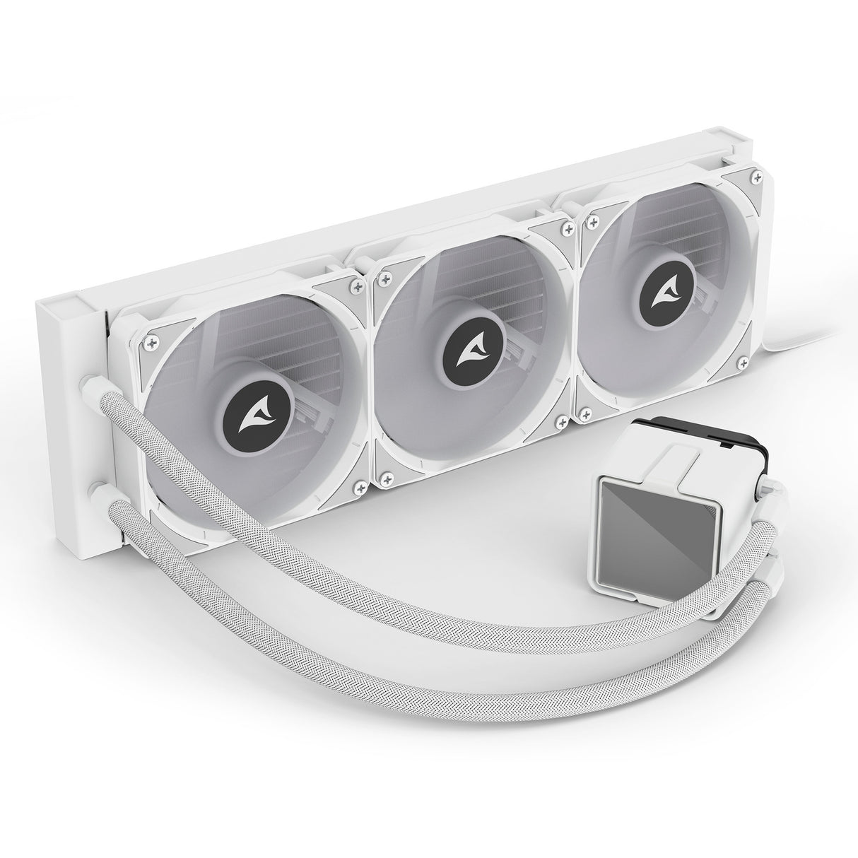 Refroidissement par eau Sharkoon s100 argb (blanc, connecteur de ventilateur PWM à 4 broches)