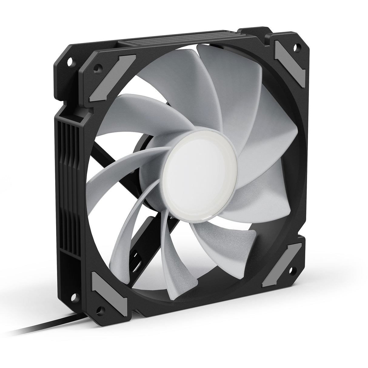 Sharkoon requin miroir rgb pwm ventilateur de boîtier inversé (noir, 120 x 120 x 25 mm)