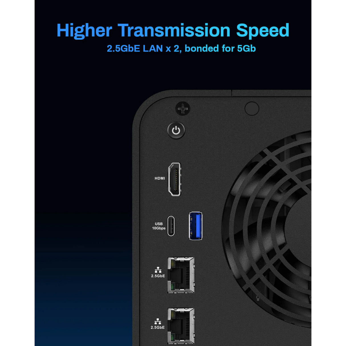 NAS Terramaster F6-424 (noir, 2x 2,5GBE, HDMI, USB)