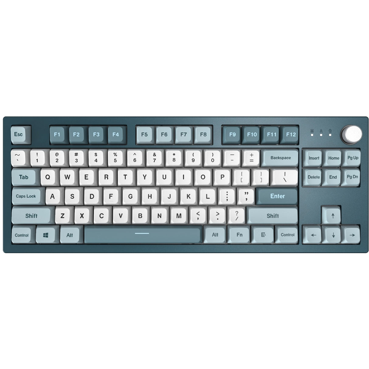 Clavier mécanique Montech mkey freedom tkl rgb (bleu foncé, disposition américaine (qwerty), gateron g pro brown, 80 % (tkl), remplaçable à chaud, rgb, pbt)