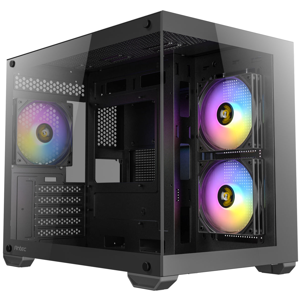 Boîtier mini tour Antec cx600m argb (noir | 3x usb-a | verre trempé)