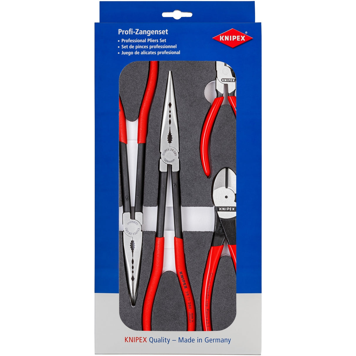 Knipex jeu de pinces automobile 00 20 01 v16 jeu de pinces (rouge noir, 4 pièces)