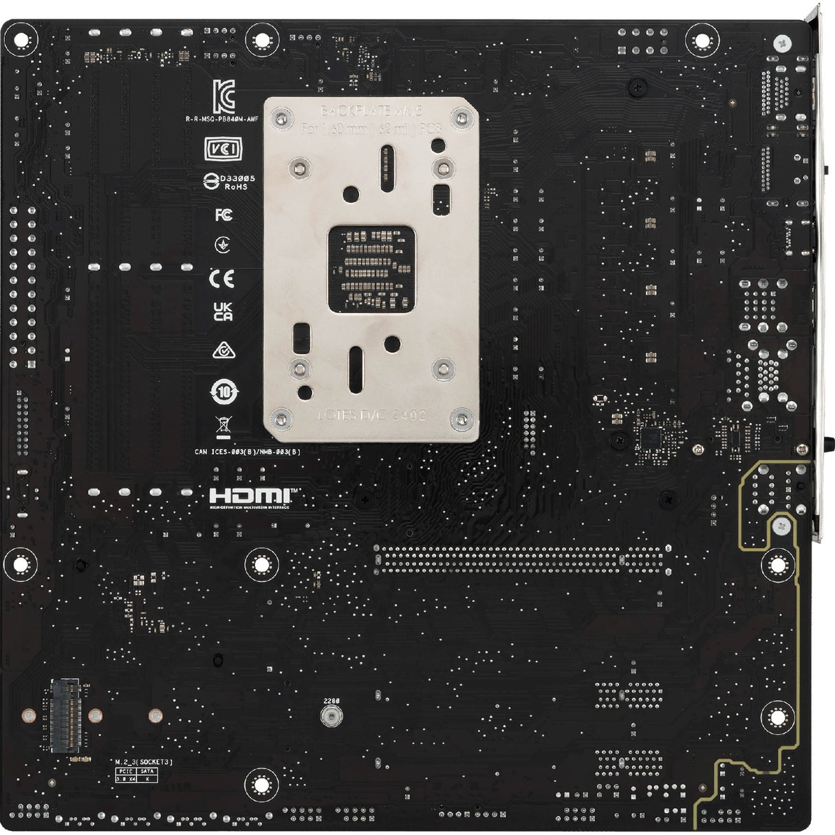 Carte mère Asus Prime B840m-A Wi-Fi Socket AM5 (2,5 Go-LAN, Wi-Fi 6e, BT, Son, µATX)