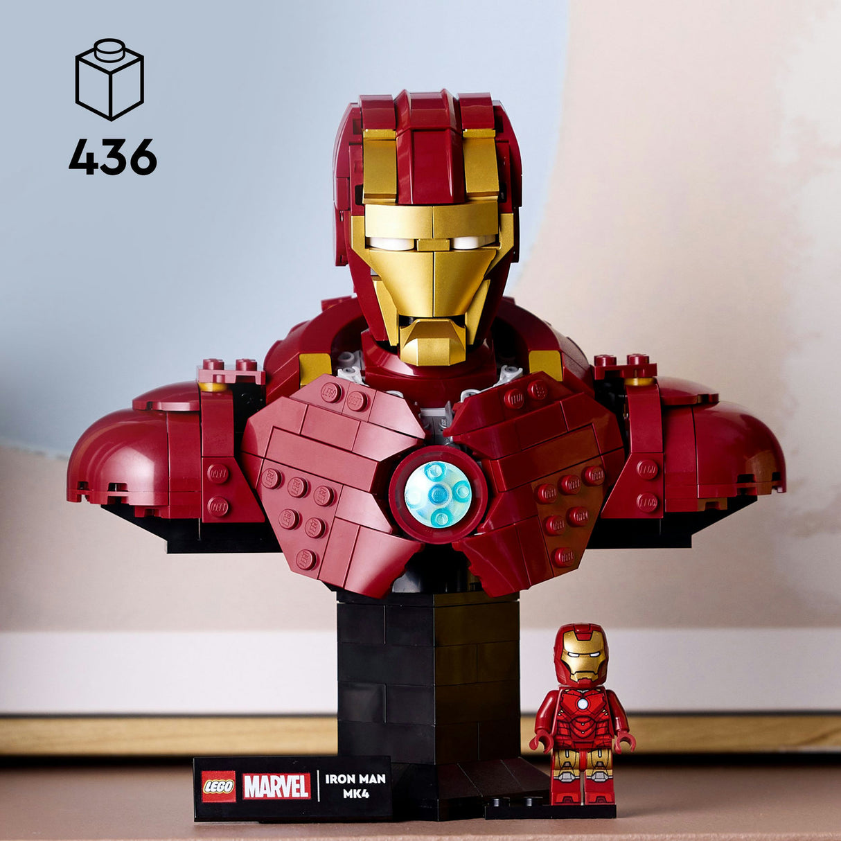 Lego super héros merveille 76327 buste d'iron man mk4