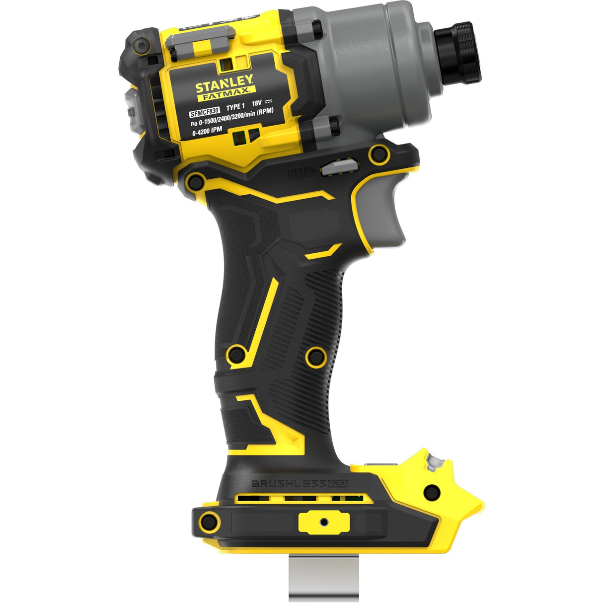 Tournevis à percussion sans balais Stanley fatmax v20 18v (jaune noir, batterie et chargeur non inclus)