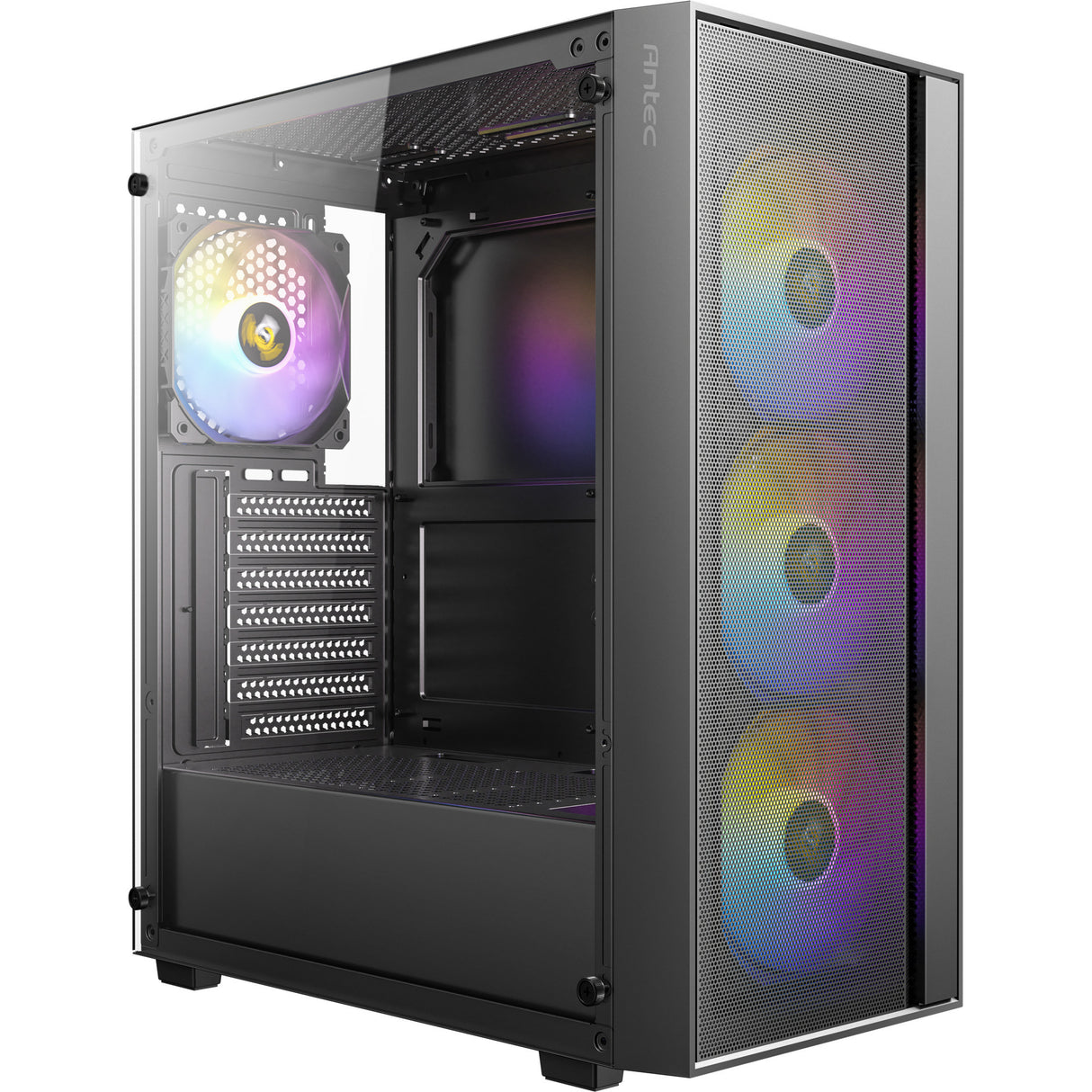 Boîtier tour midi Antec ax65 argb (noir | 3x usb-a | verre trempé)