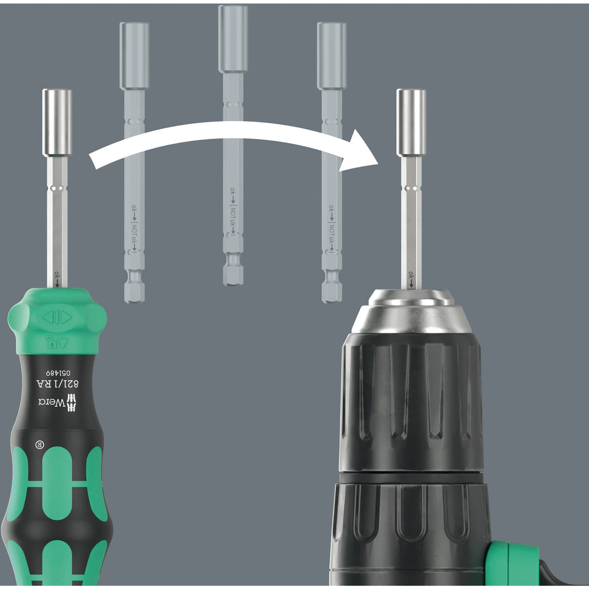 Wera kraftform kompakt 28 ra avec sac, jeu d'embouts 6 pièces