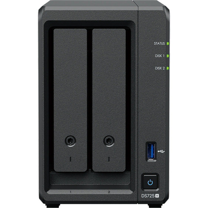 Synology diskstation ds725+ nas (noir, 2x LAN, USB-A 3.2 (5 Gbit s))