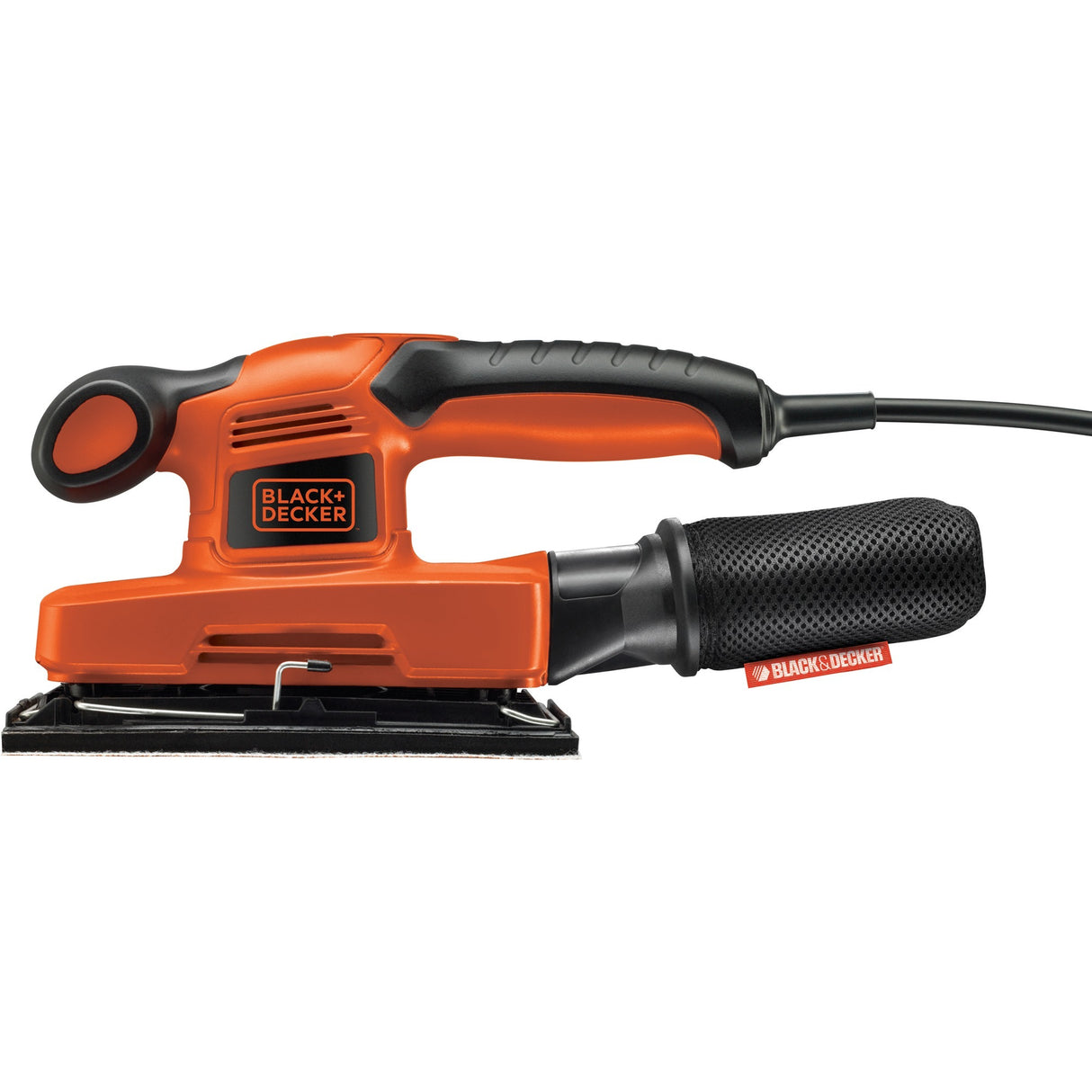 Ponceuse orbitale Black+decker 240w 1 3 feuilles (noir orange)