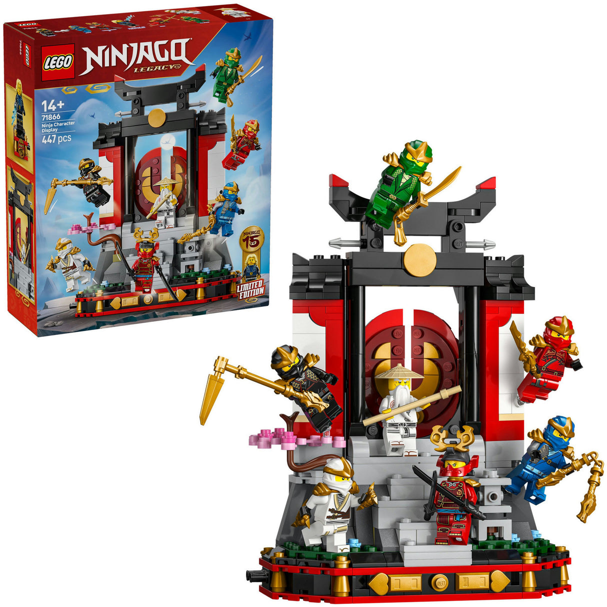 Lego Ninjago 71866 Présentoir 15e anniversaire avec personnages ninja