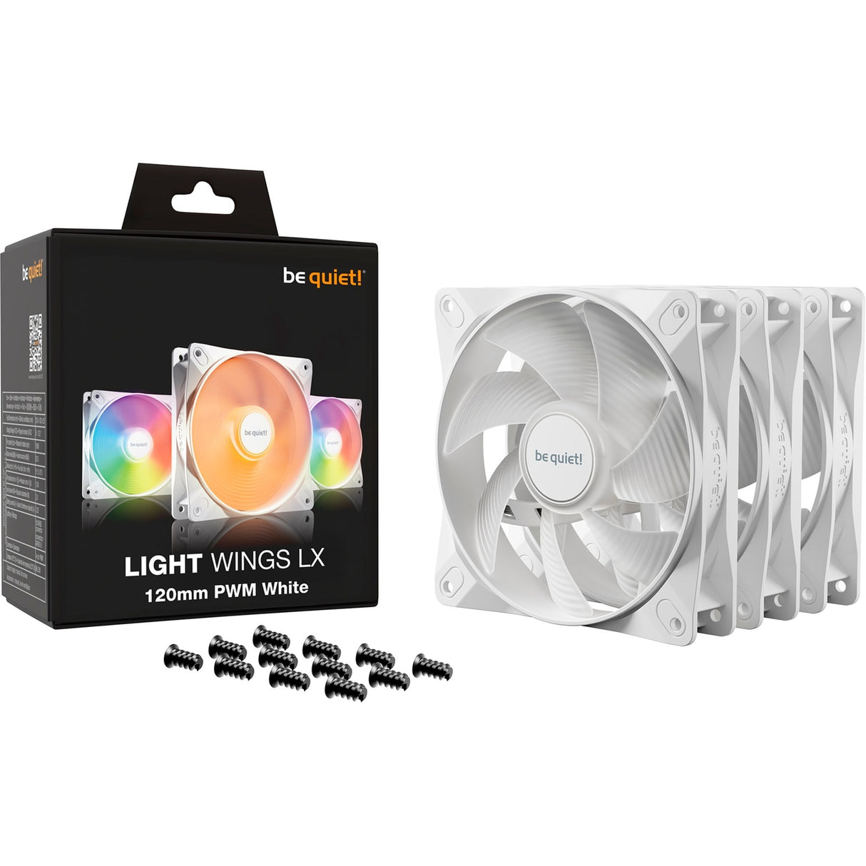 Soyez silencieux! lumière lx 120mm pwm triple pack blanc