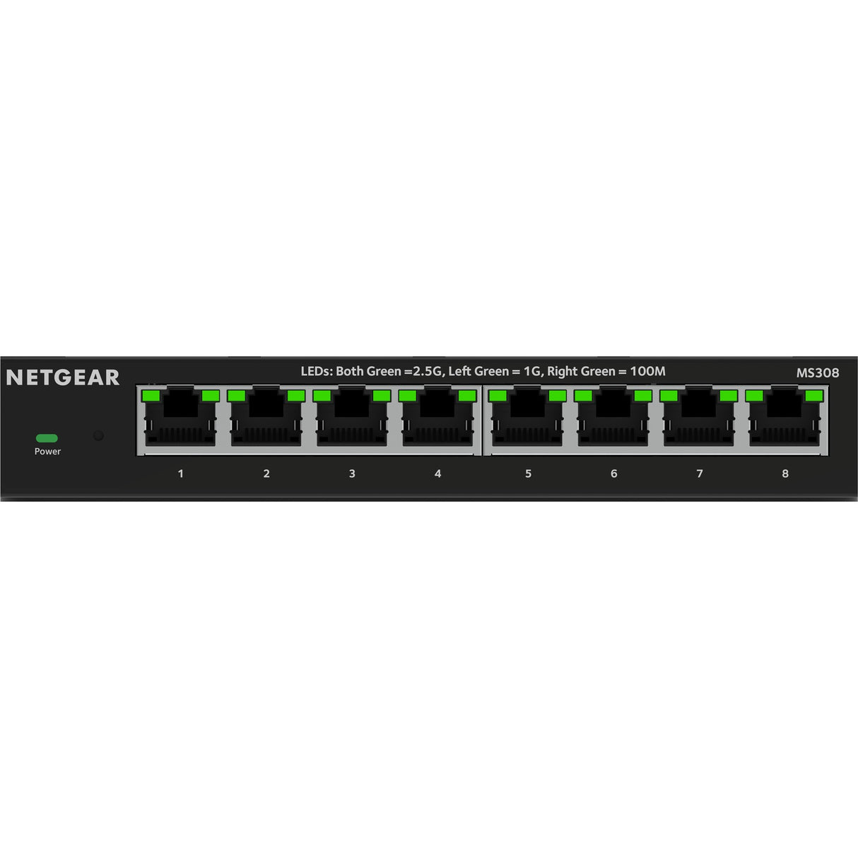 Switch non géré Ethernet multi-gigabit Netgear à 8 ports 2,5 G (noir, non géré)