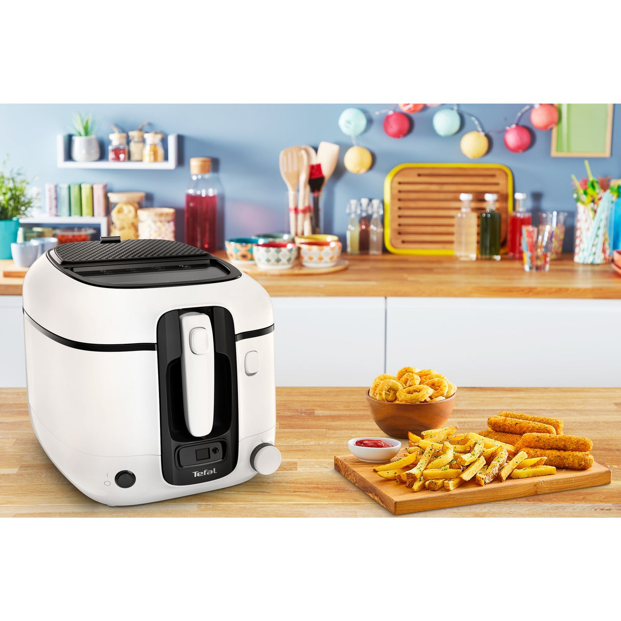 Friteuse Tefal super uno fr3140 (blanc noir, 2,2 litres)