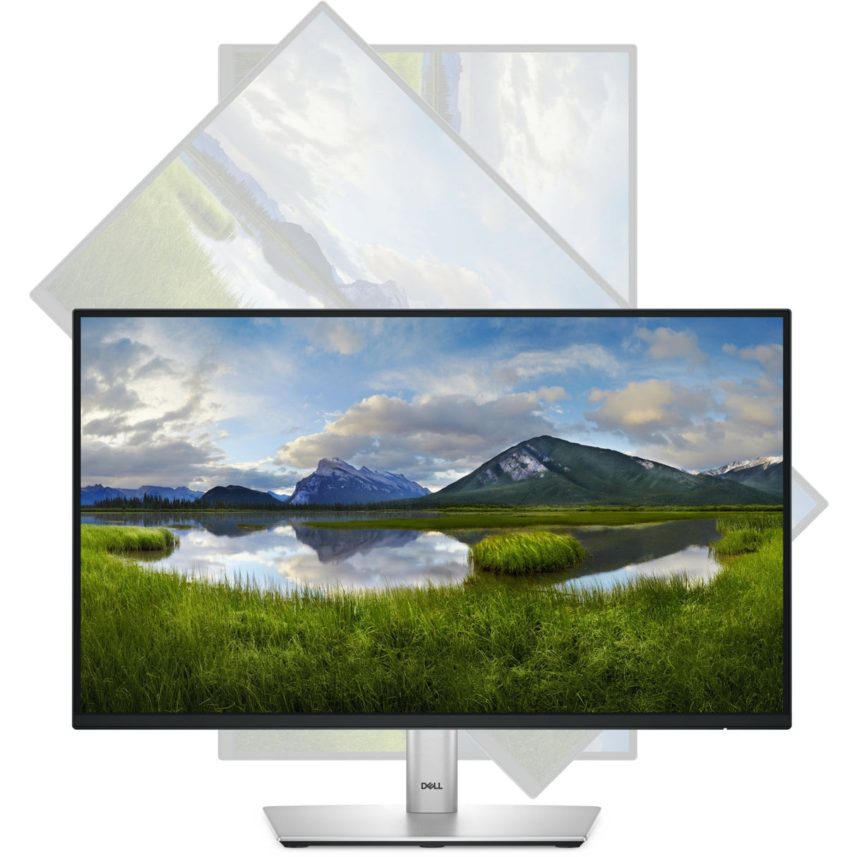 Moniteur Dell p2225h 21,5 (noir argent, HDMI, port d'affichage, 3x USB-A, USB-B, USB-C)