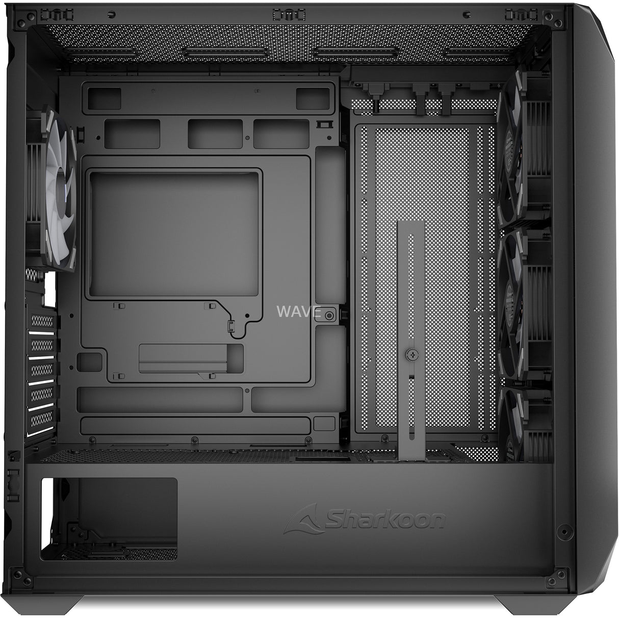 Boîtier mini tour Sharkoon mk3 rgb (noir | 2x usb-a | 1x usb-c | rgb | verre trempé)