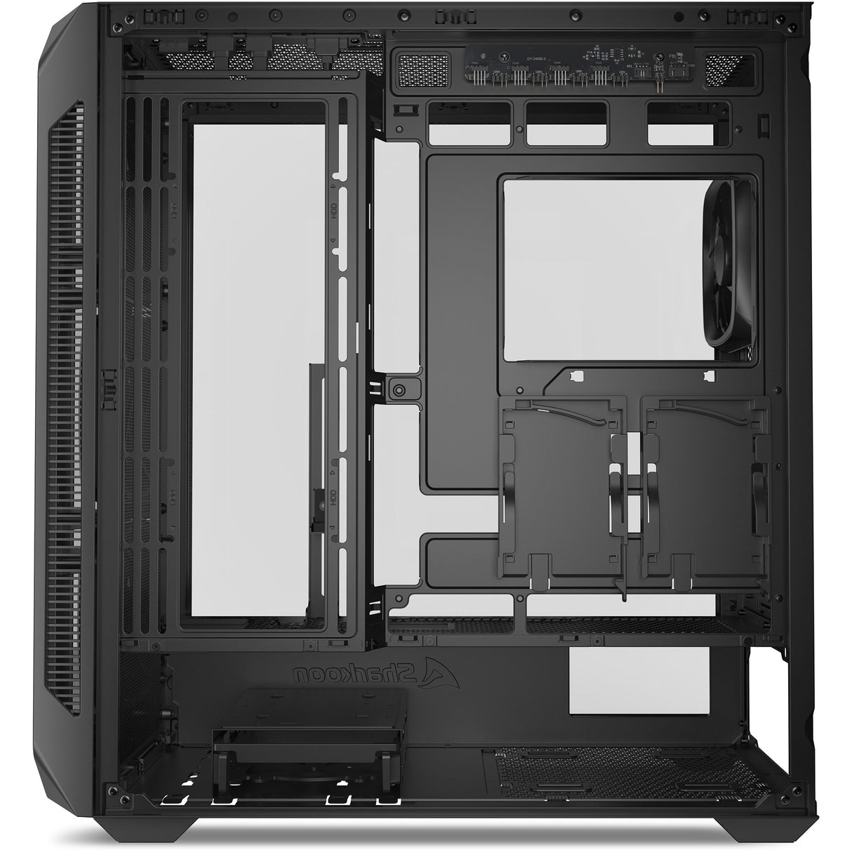 Boîtier tour midi Sharkoon ak5g rgb (noir | 2x usb-a | 1x usb-c | rgb | verre trempé)