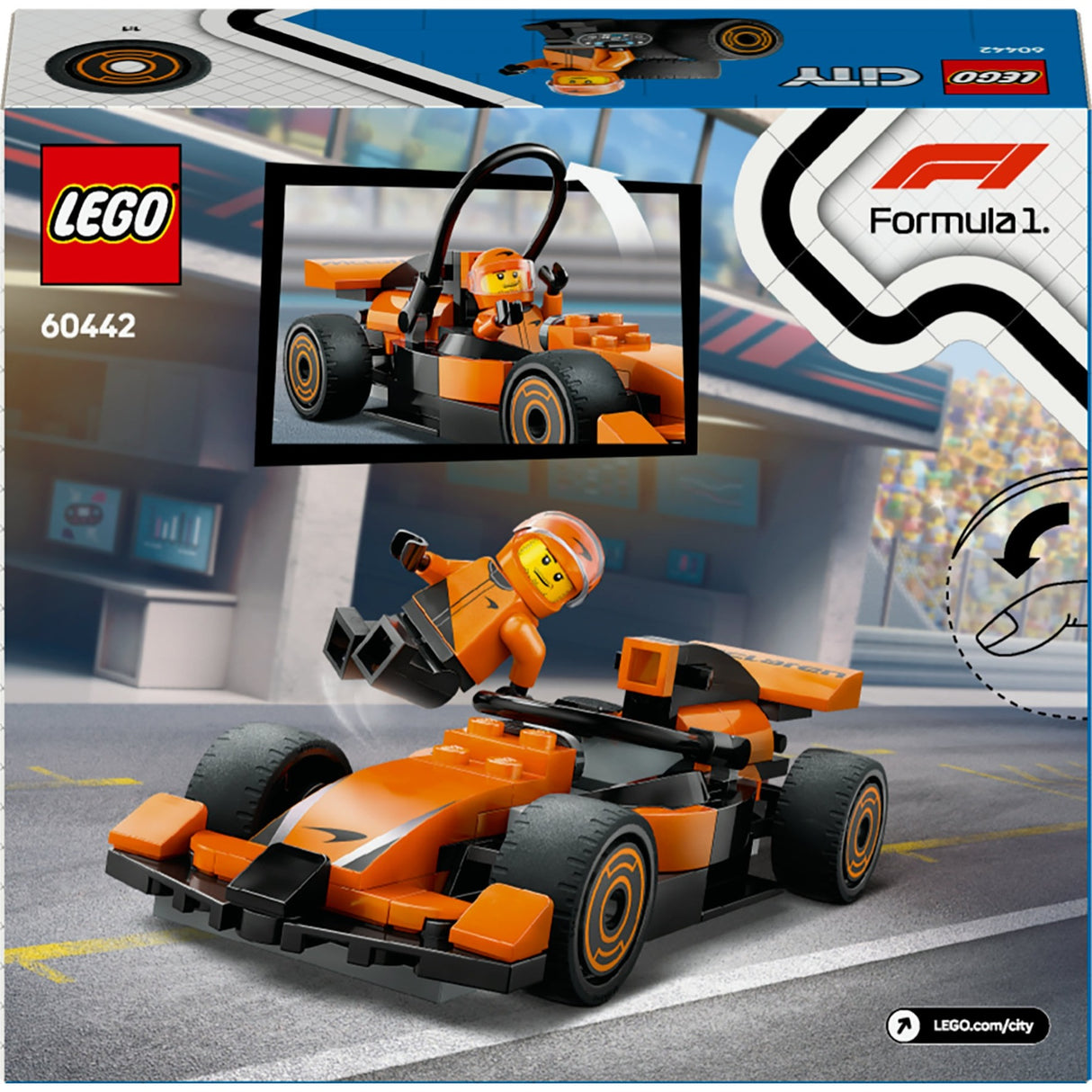 Lego city 60442 pilote de F1 avec voiture de course McLaren