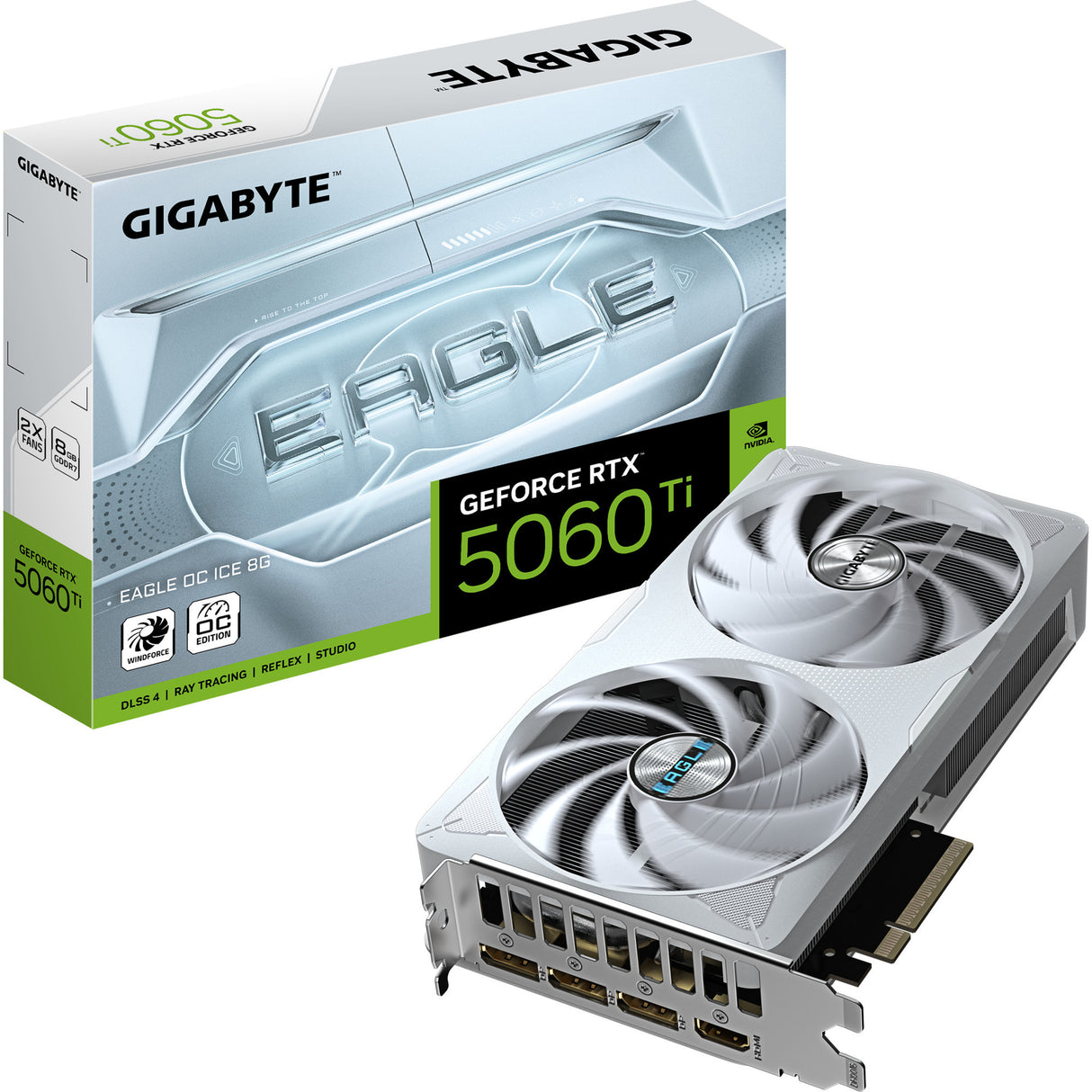 Carte graphique Gigabyte GeForce RTX 5060 Ti Eagle OC Ice 8G (3x Display Port, 1x HDMI)