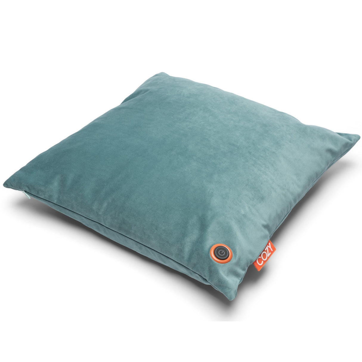 Coussin chauffant sans fil Cozy una Velvet 45 x 45 cm (bleu-vert, power bank 5000 mah)