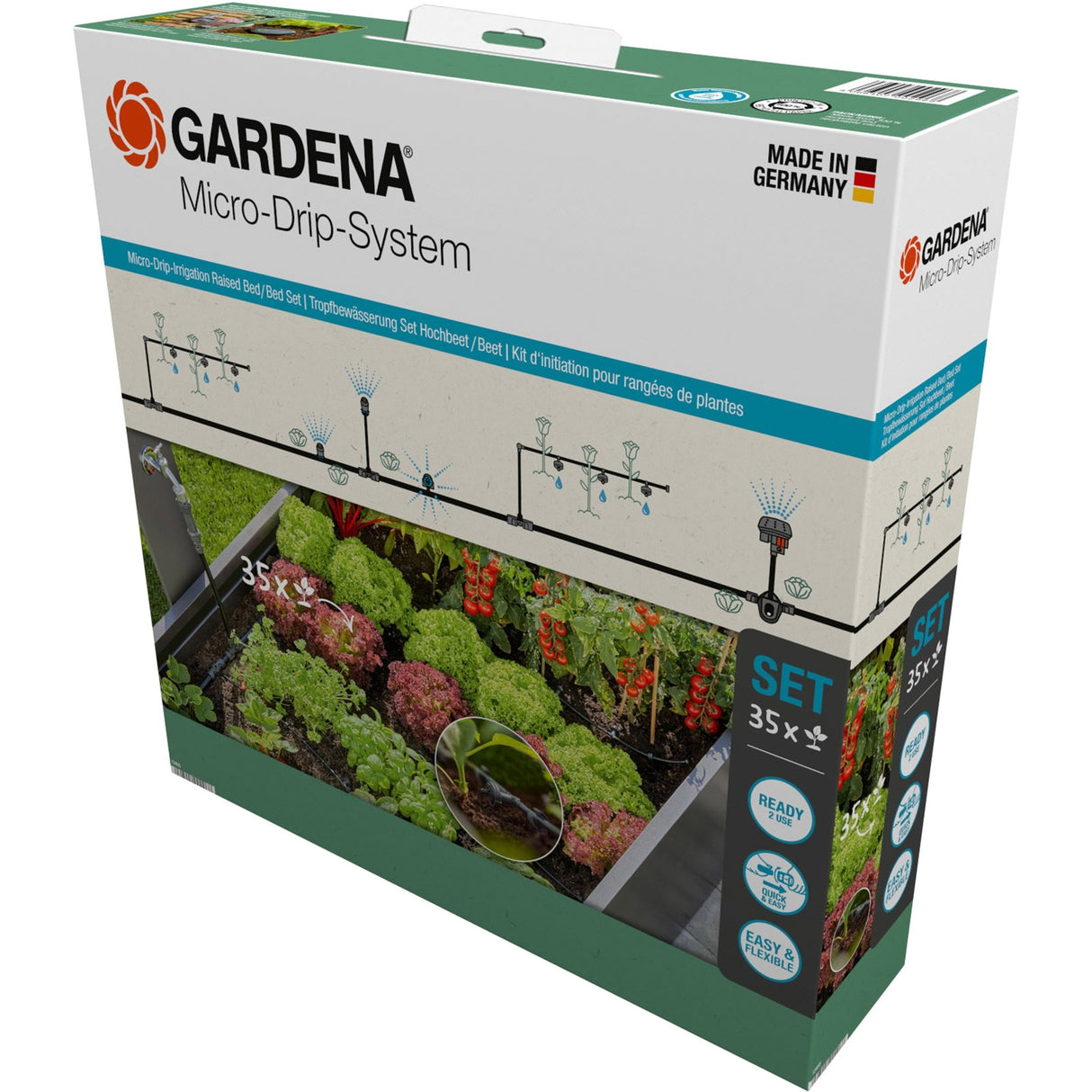 Gardena système micro-goutte à goutte kit d'irrigation complet 13 mm (1 2) ø - 13455-20