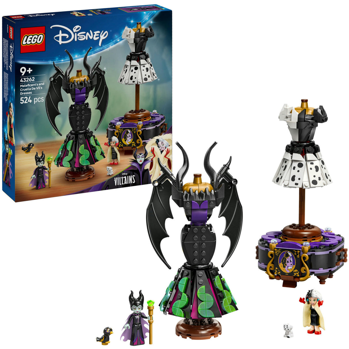 Lego Disney 43262 les robes de Maléfique et Cruella de vil