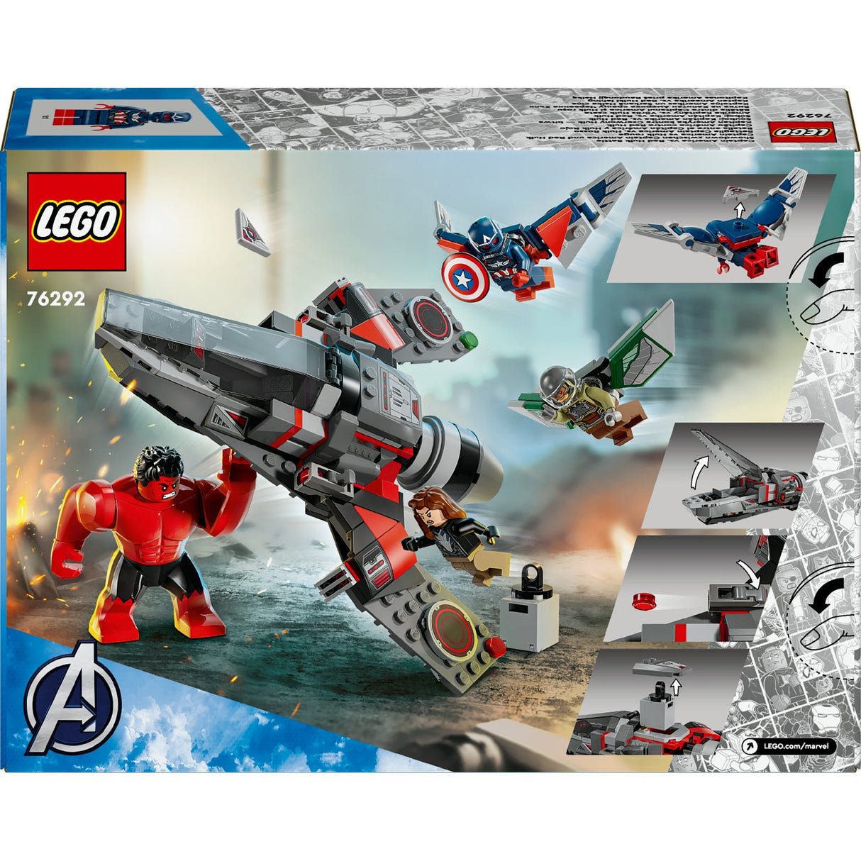 Lego Marvel 76292 Duel Captain America contre Hulk Rouge