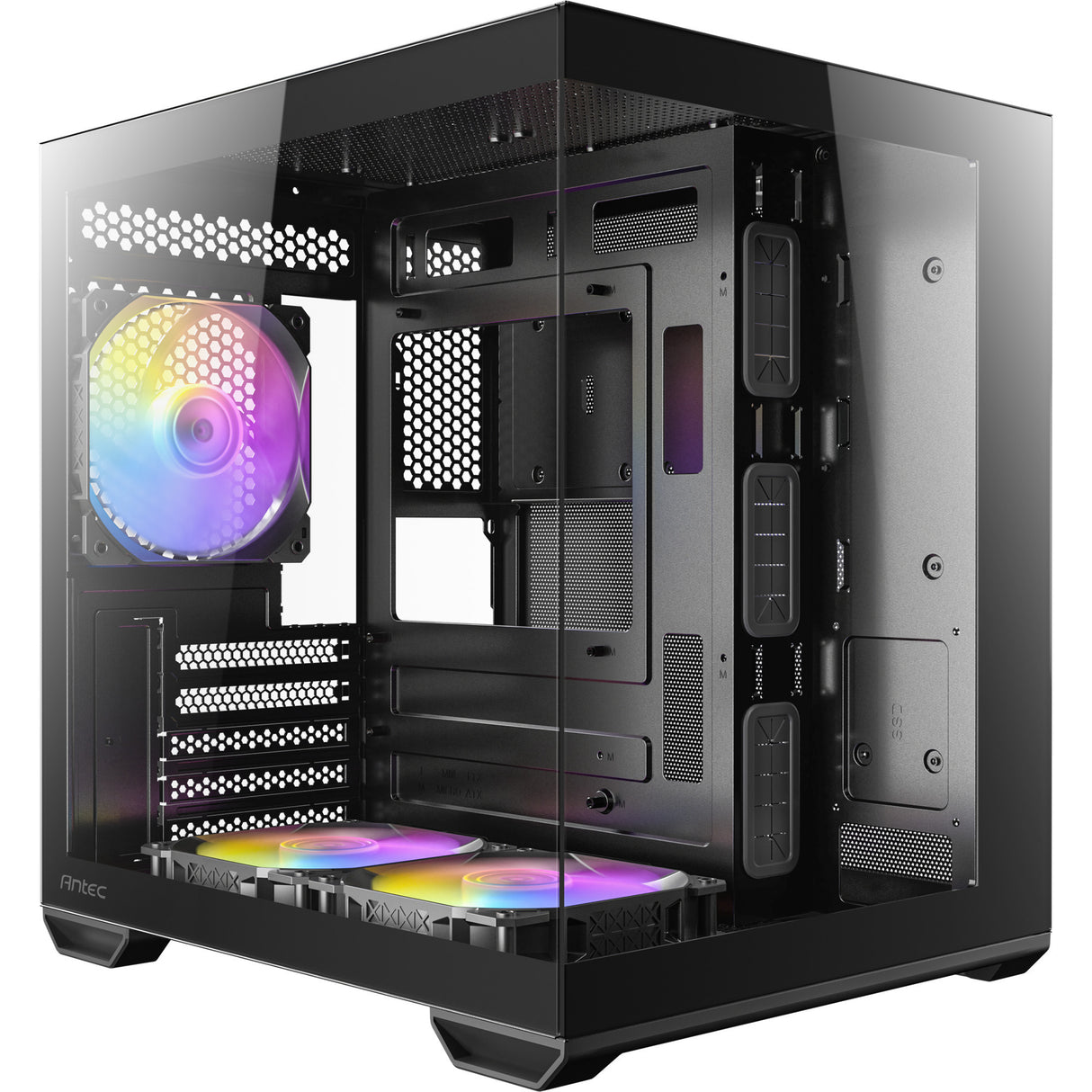 Boîtier mini tour Antec cx60m argb (noir | 3x usb-a | rgb | verre trempé)