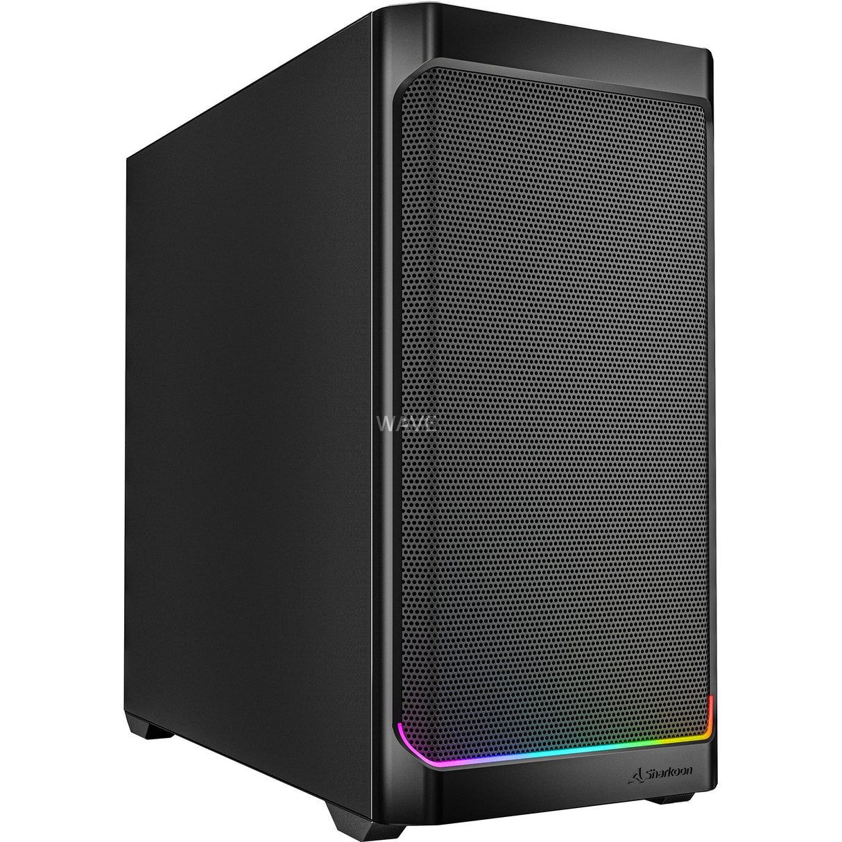 Boîtier mini tour Sharkoon mk4 rgb strip (noir | 2x usb-a | 1x usb-c | rgb)
