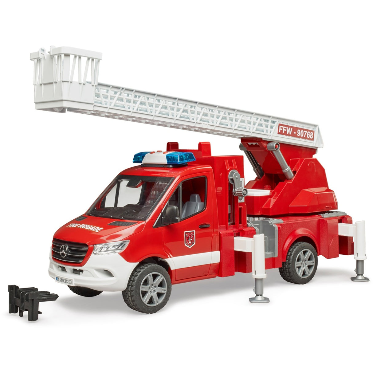 Camion de pompiers Bruder avec échelle et pompe à eau + lumière et son