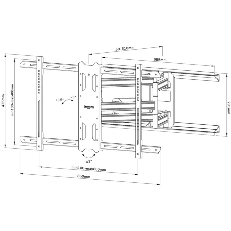 NEOMOUNTS PAR NEWSTAR WL40S-850BL18 SELECT TV Wall Stont