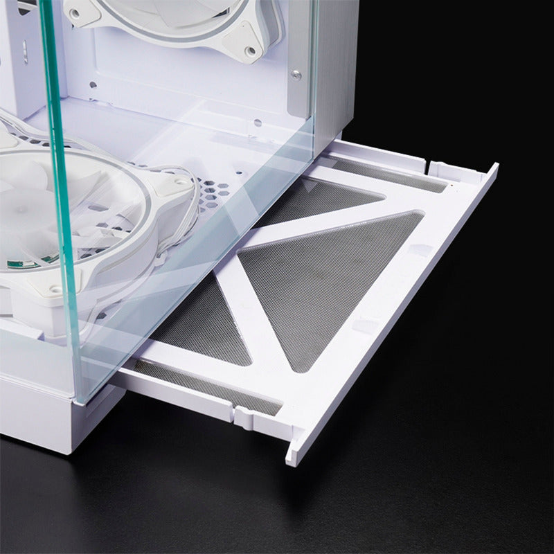 Boîtier Chieftec Visio Midi Tower (blanc | 2x USB-A | 1x USB-C | RVB | verre trempé)