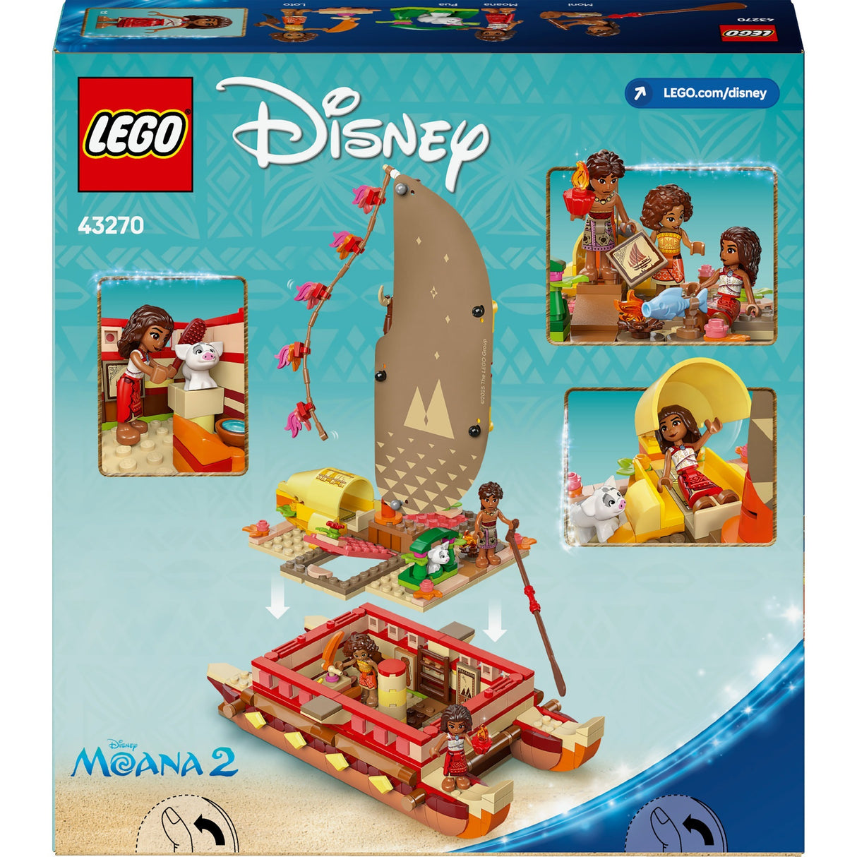 Lego Disney Princess 43270 Le canoë d'aventure de Vaiana
