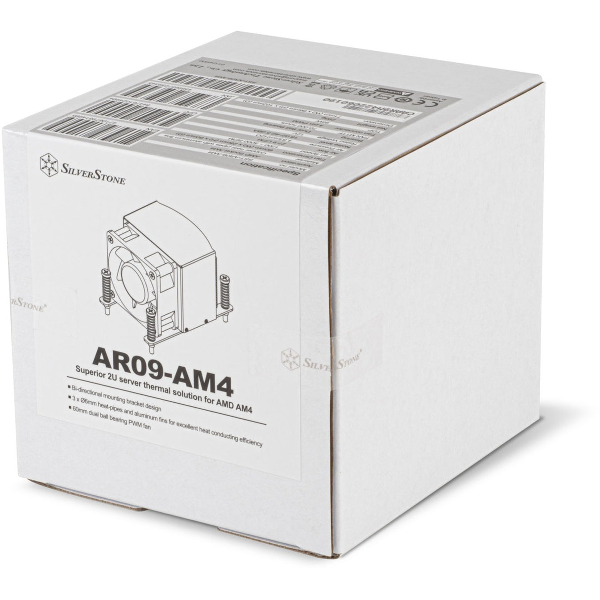 Refroidisseur de processeur Silverstone AR09-AM4 (connecteur de ventilateur PWM à 4 broches)