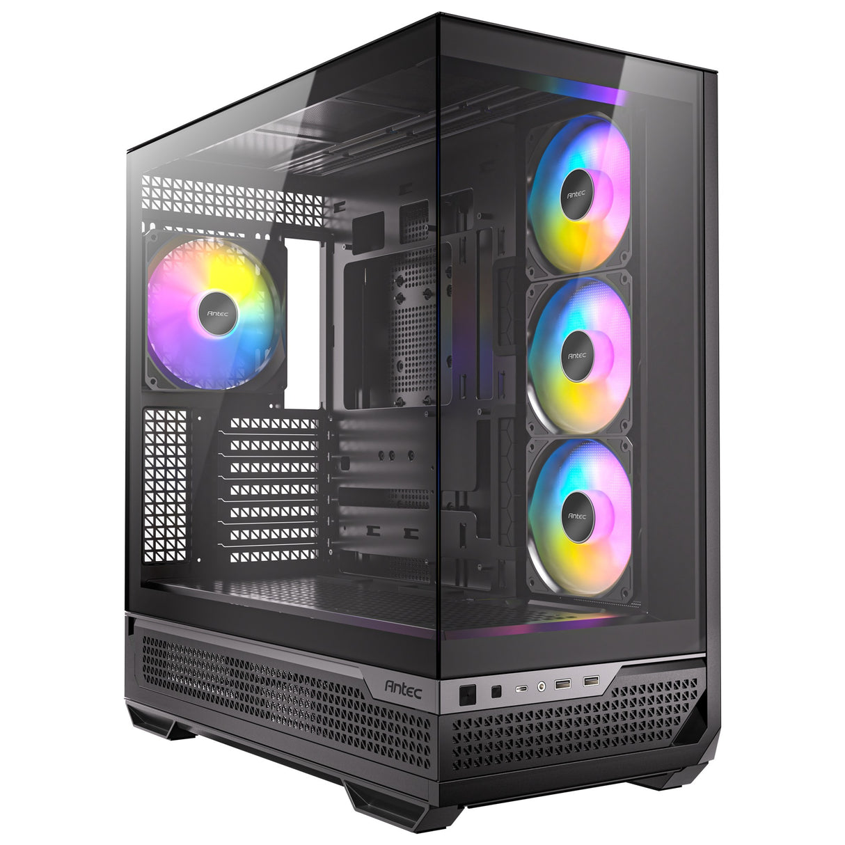Boîtier tour midi Antec c7 argb (noir | 2x USB-A | 1x USB-C | verre trempé)