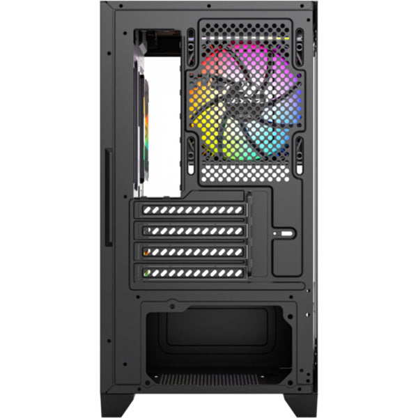 Boîtier tour midi Xyz pc gear Titanium View Lite (noir | 2x USB-A | verre trempé)