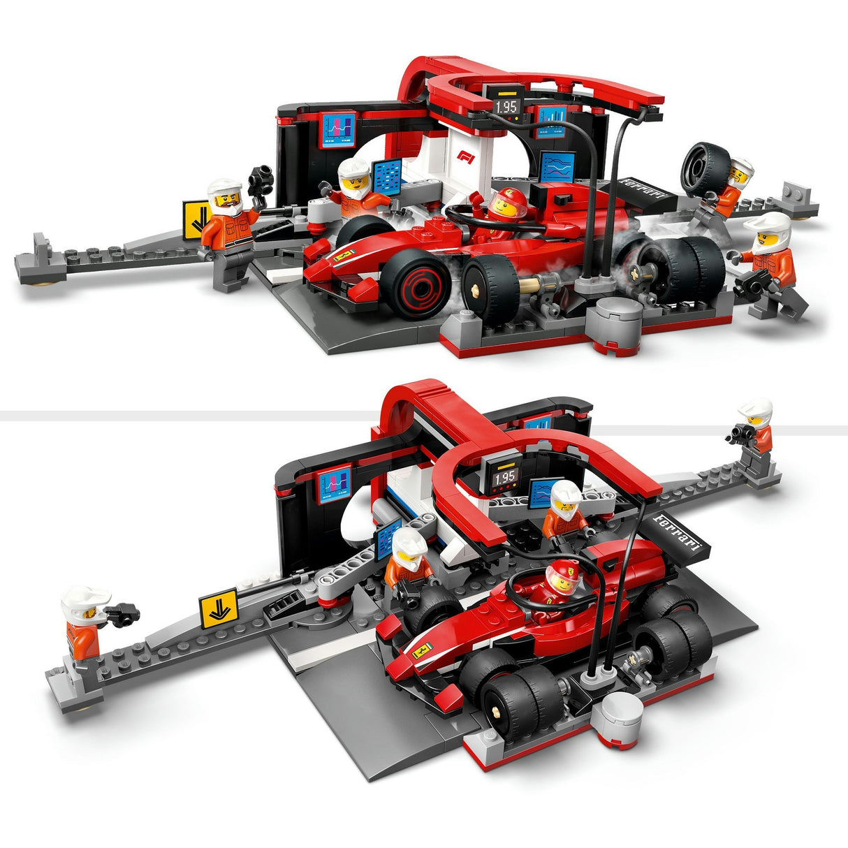 Lego 60443 City Arrêt au stand F1 et équipe au stand avec Ferrari