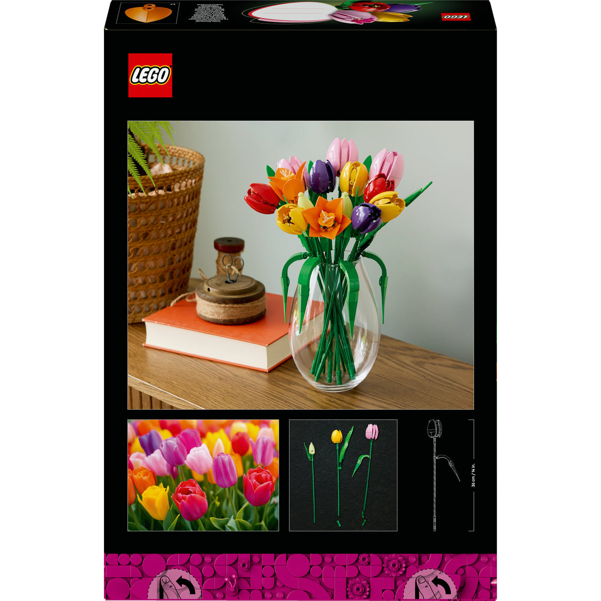 Lego botanicals 11501 bouquet avec décoration de fleurs de tulipes