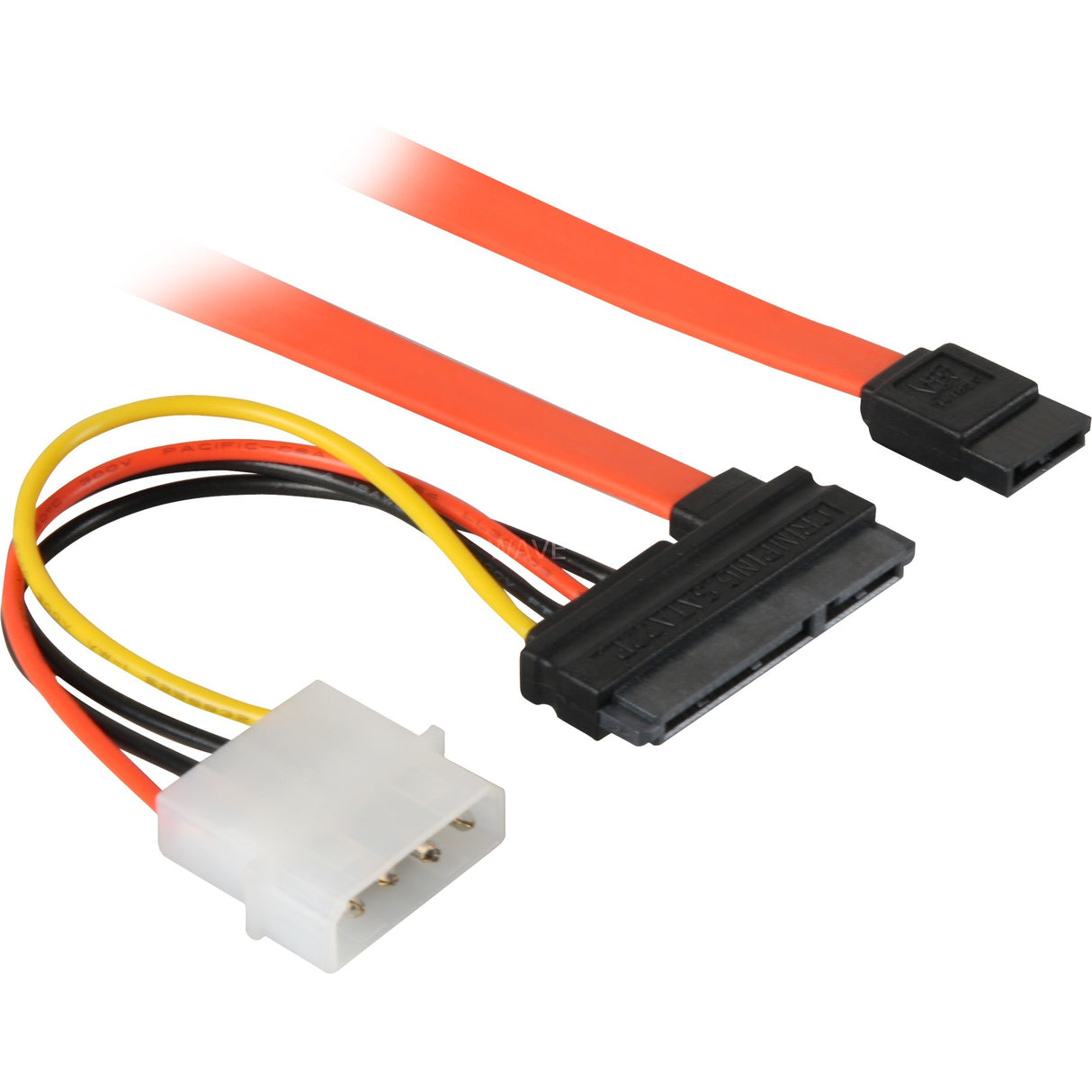 Câble de données Goobay S-ATA 2-en-1 + adaptateur secteur (orange, 0,5 mètre)