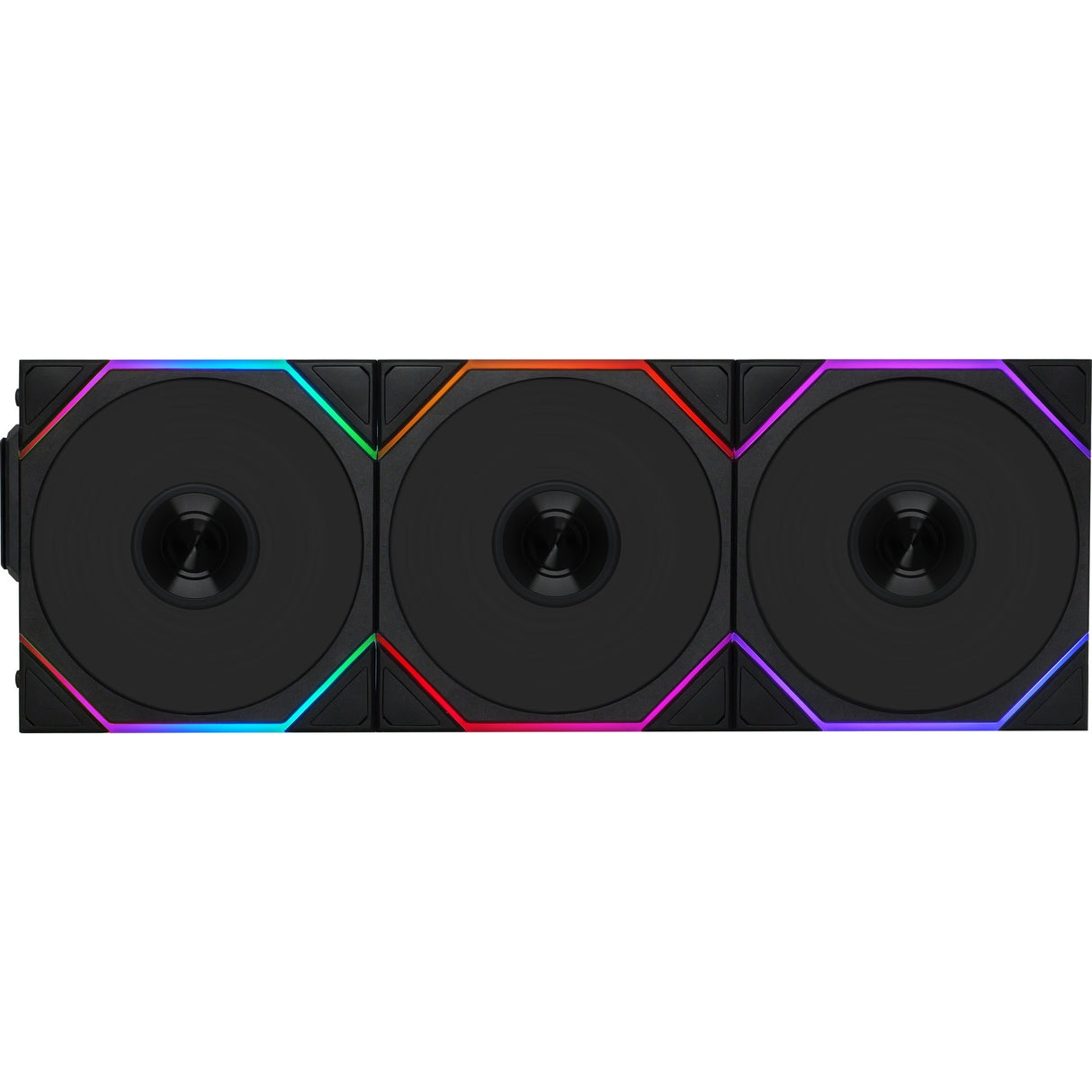 Lian Li Uni Fan TL 120 Ventilateurs de boîtier RGB à lame inversée sans fil (noir, 3 pièces, 120 x 124 x 28 mm, PWM, contrôleur inclus)
