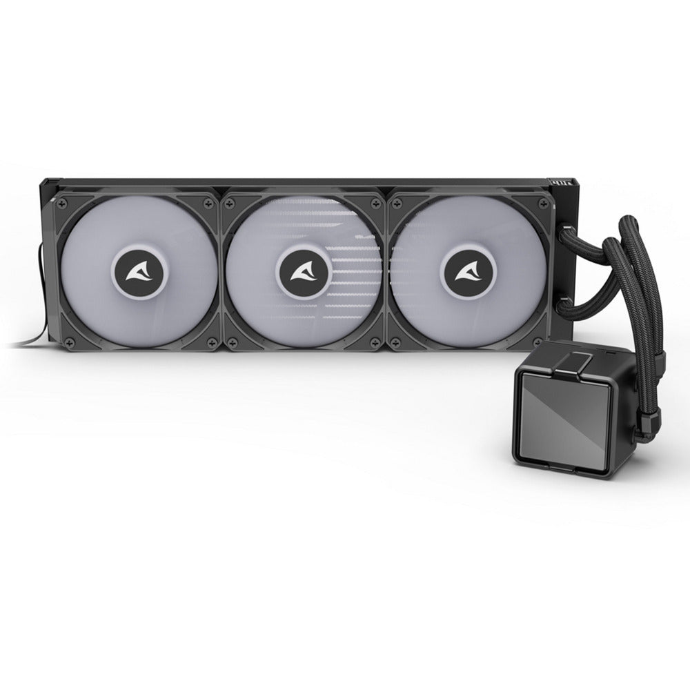 Refroidissement par eau Sharkoon s100 argb (noir, connecteur de ventilateur PWM à 4 broches)