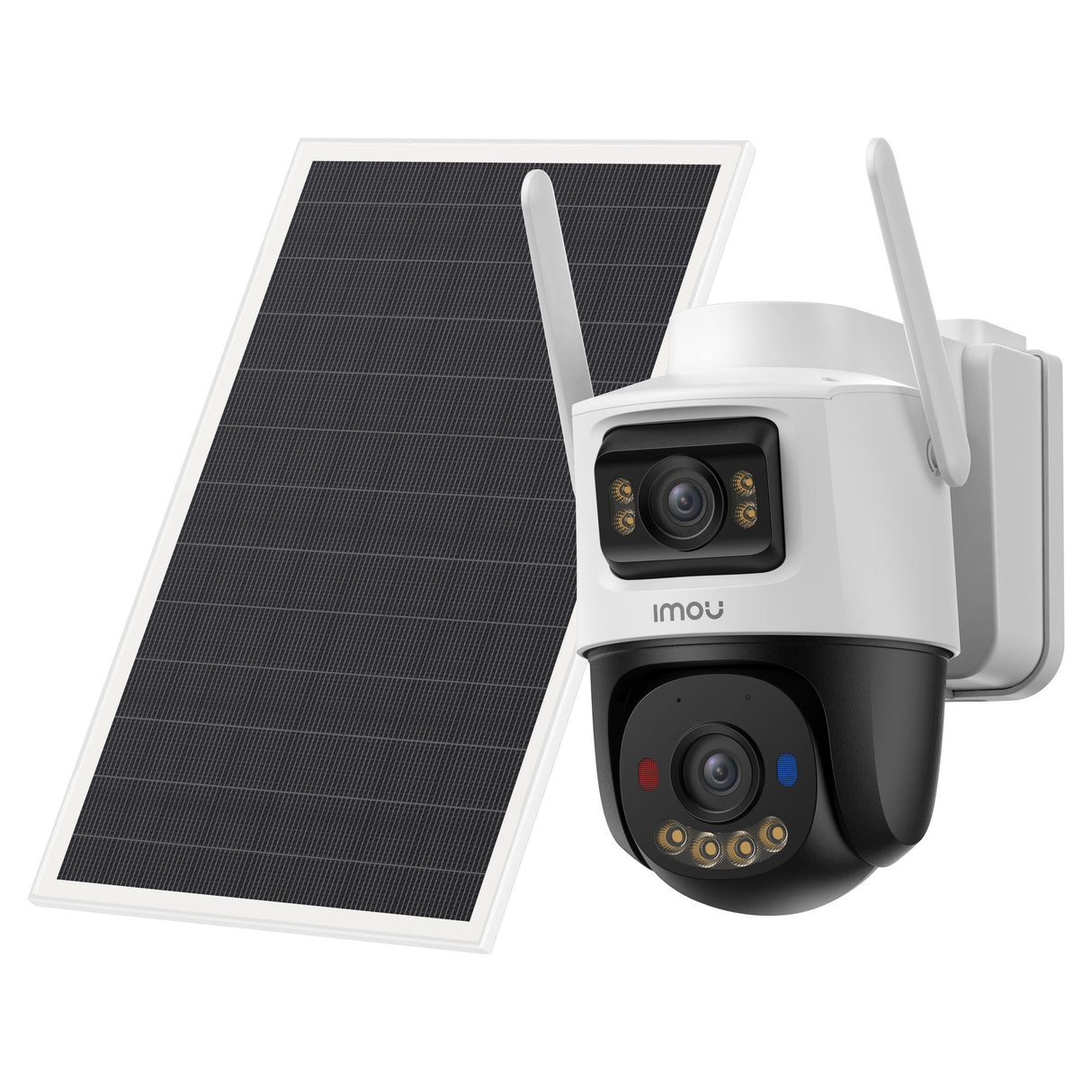 Imou aov dual lens 5mp+5mp buitencamera (wit, 3k, 4g lte, wifi 6, solar panel)