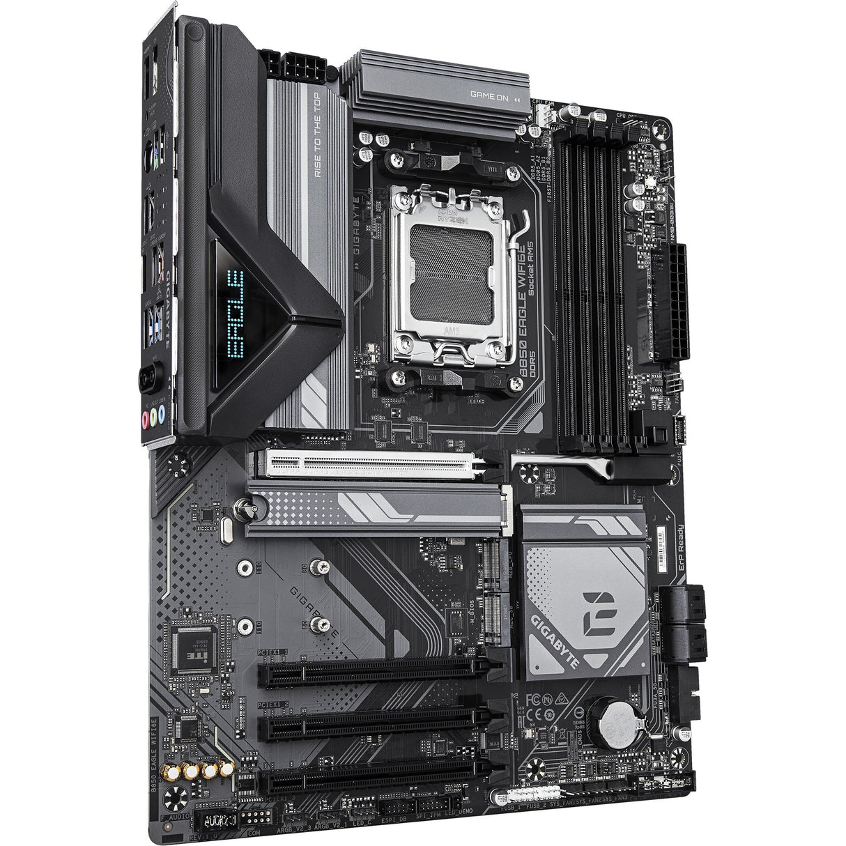 Carte mère Gigabyte B850 Eagle WiFi6E Socket AM5 (gris noir, RAID, GB-LAN, WiFi 6e, BT, Sound, ATX)