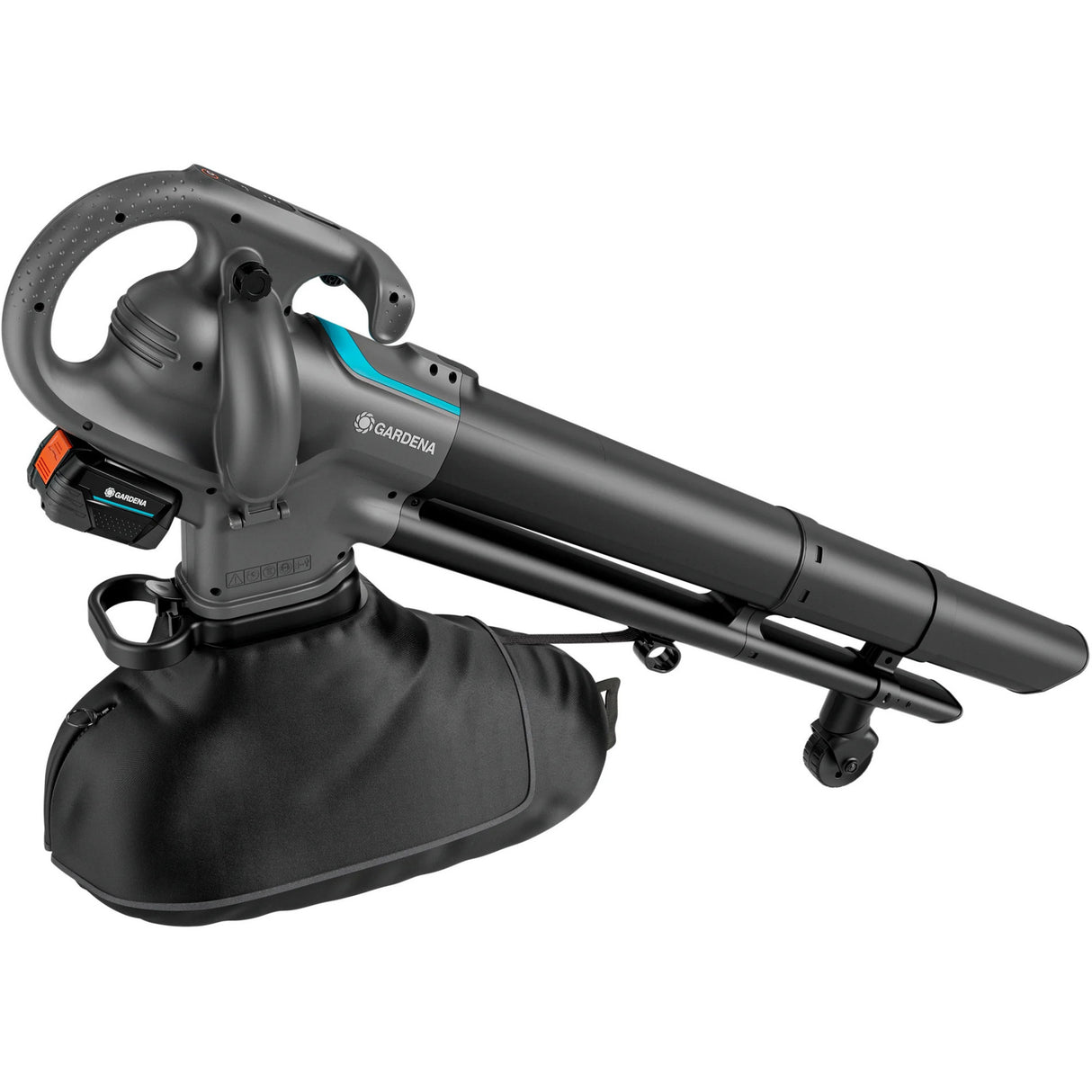 Aspirateur Gardena - souffleur powerjet collect aspirateur à feuilles souffleur de feuilles (gris noir, batterie 18v p4a et chargeur inclus)