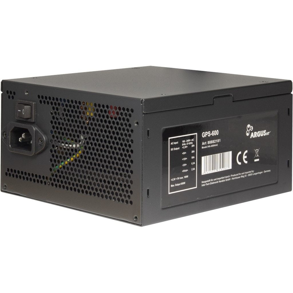Alimentation Inter-tech argus GPS-600 600 watts (noir, 4x pcie)