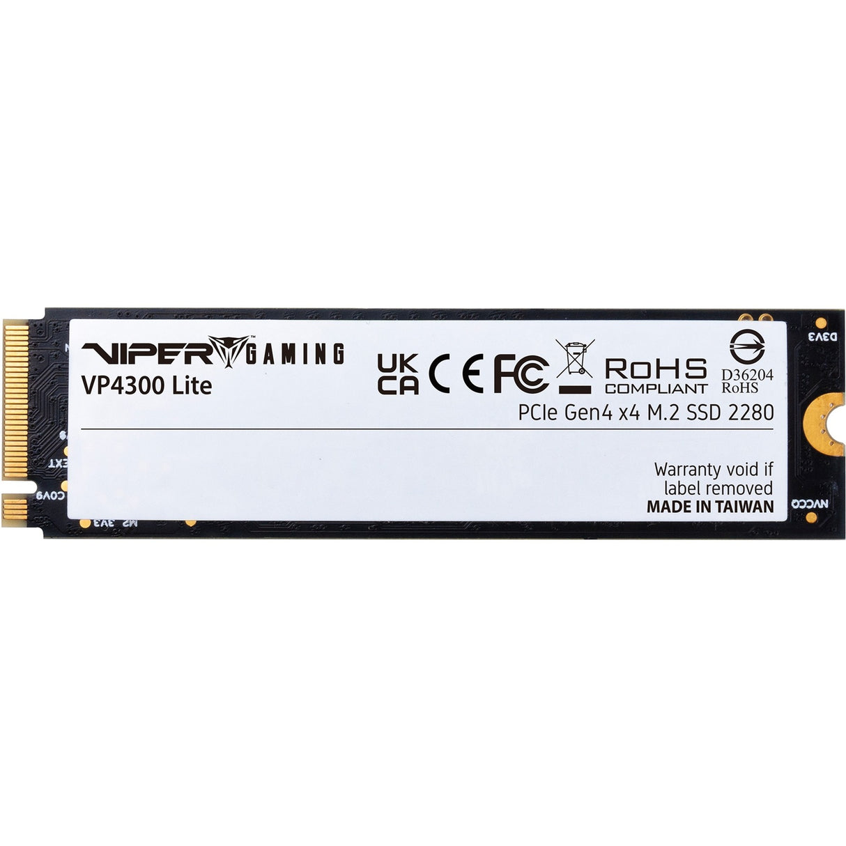 Patriot vp4300l1tbm28h viper vp4300 lite ssd, 1 to, m.2 2280, pcie gen4 x4, 7 400 mo s, 800 000 iops
