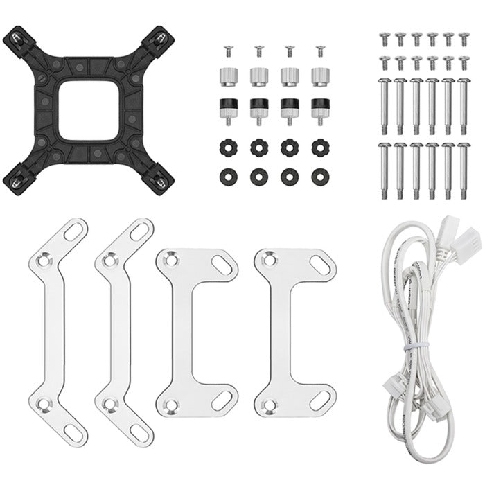 Refroidissement par eau Deepcool lt360 argb (blanc, connecteur de ventilateur PWM à 4 broches)