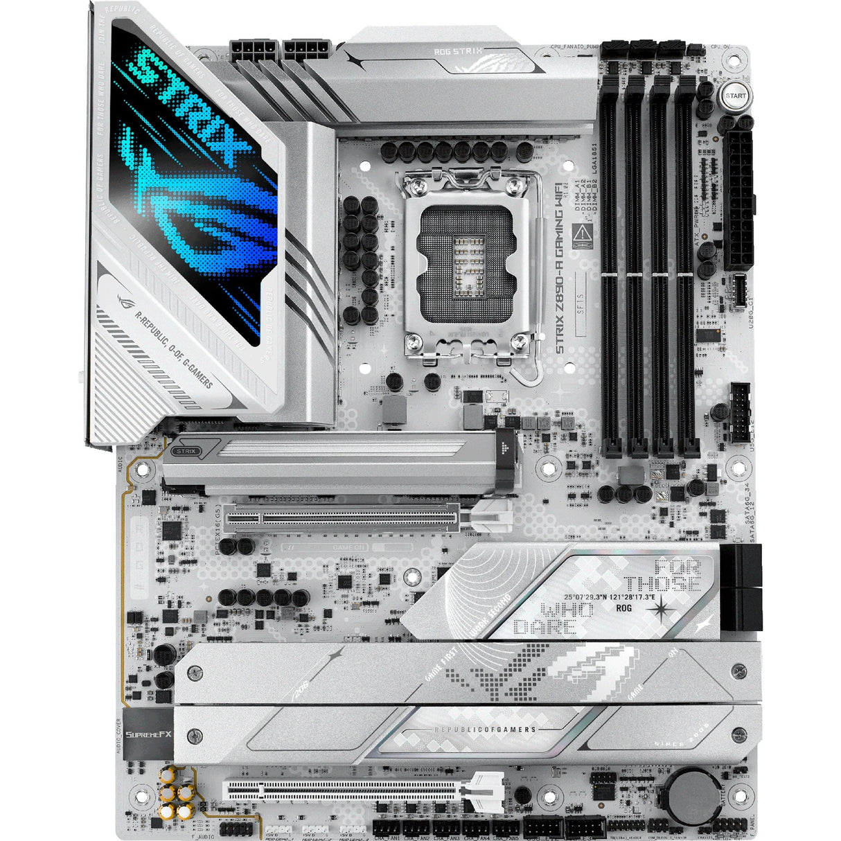 Carte mère Asus ROG Strix Z890-A Gaming WiFi Socket 1851 (RAID, 2,5 Go-LAN, WiFi 7, BT, Son, ATX)